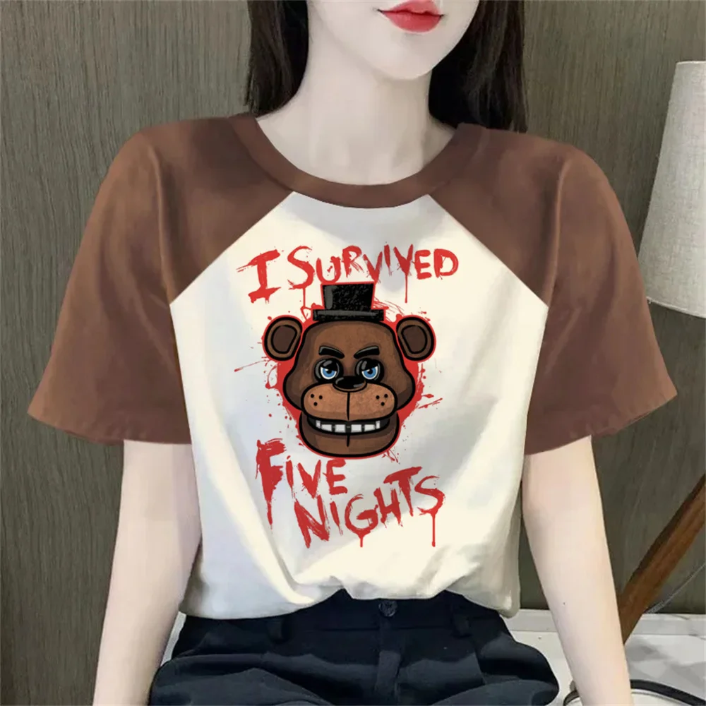 Fnaf at Freddys Top Tees Teen Grunge Korean Fashion Clearance Sales Anime T-shirt Streetwear Graphic Cheap 80s Alternative