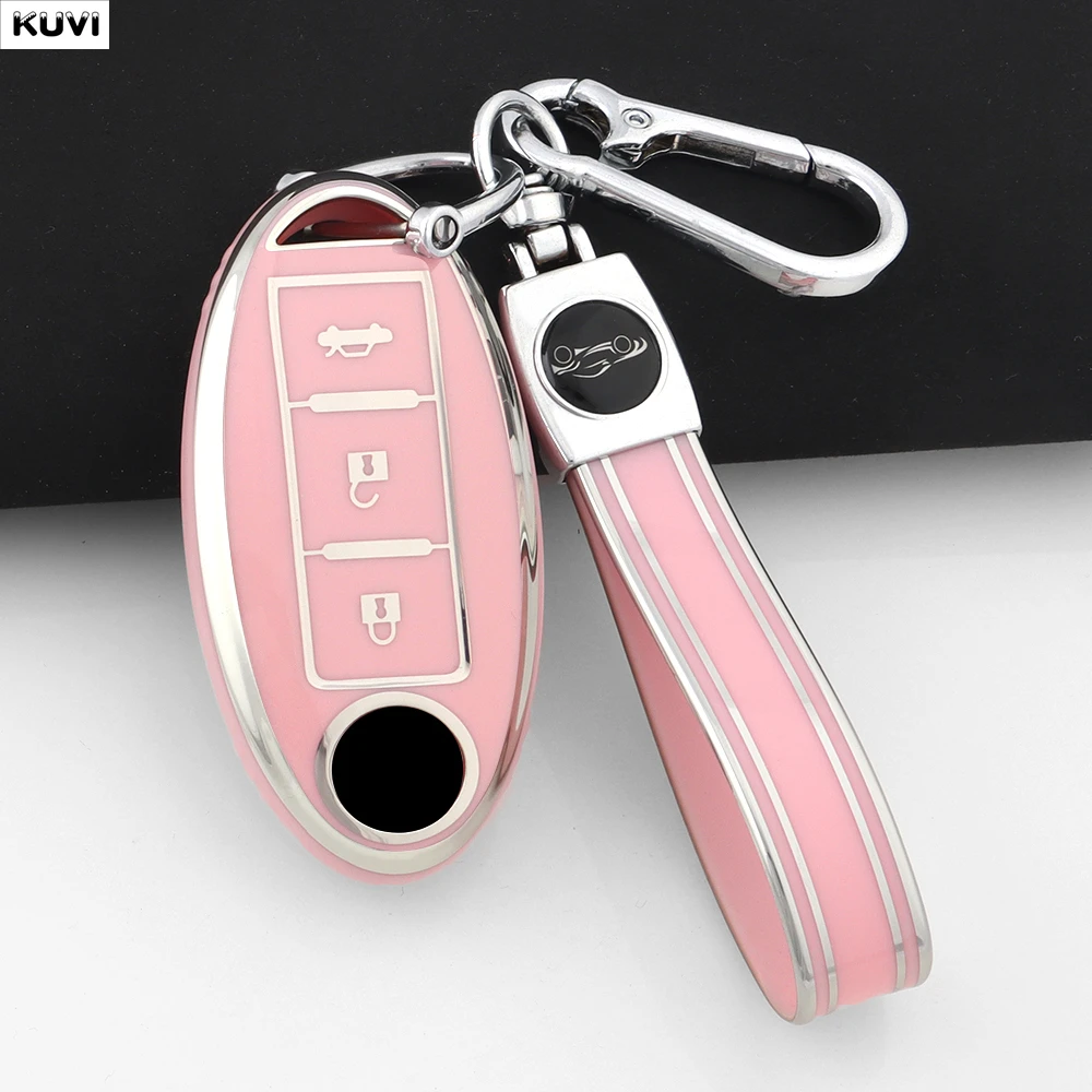 3 Buttons TPU Car Remote Key Case Cover Shell Fob For Nissan Qashqai Juke J10 J11 X-Trail T32 T31 Kicks Tiida Pathfinder Note