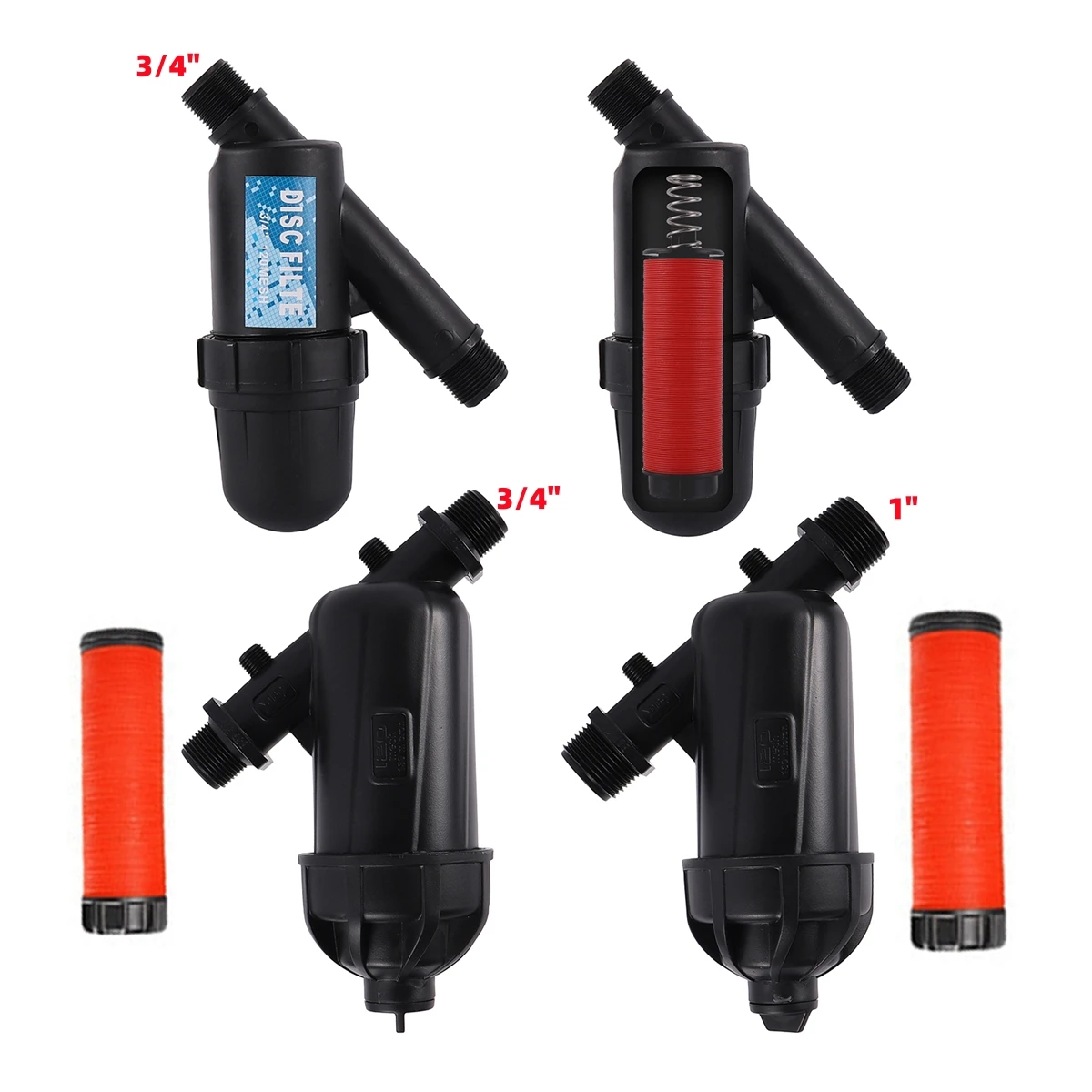 120 Mesh Y-Shape Disc Water Filter 3/4'' 1'' Outdoor Pool Aquarium Fish Tank Garden Agriculture Irrigation Impurities Strainer