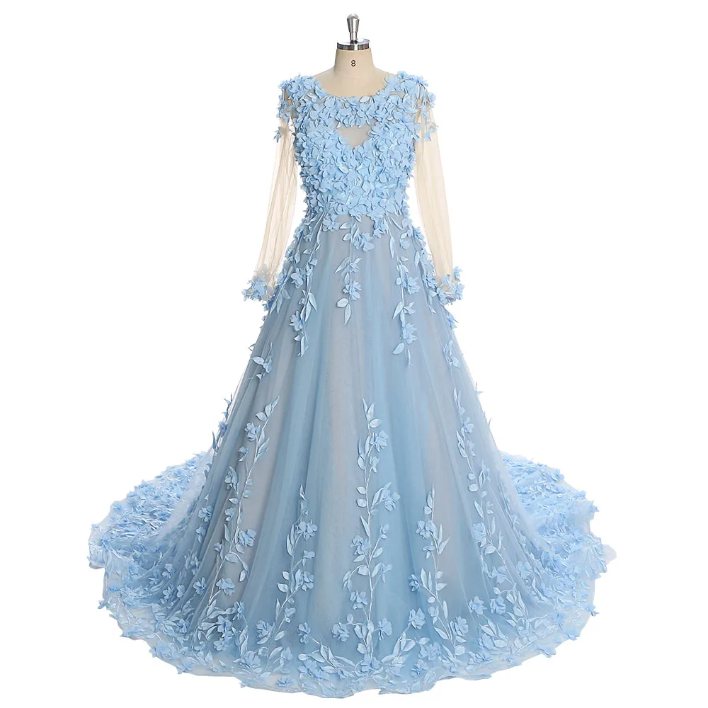 

Gorgeous Flower Lace Tulle Wedding Gowns Custom Colors Evening Party Photo Shoot Dress YW231038