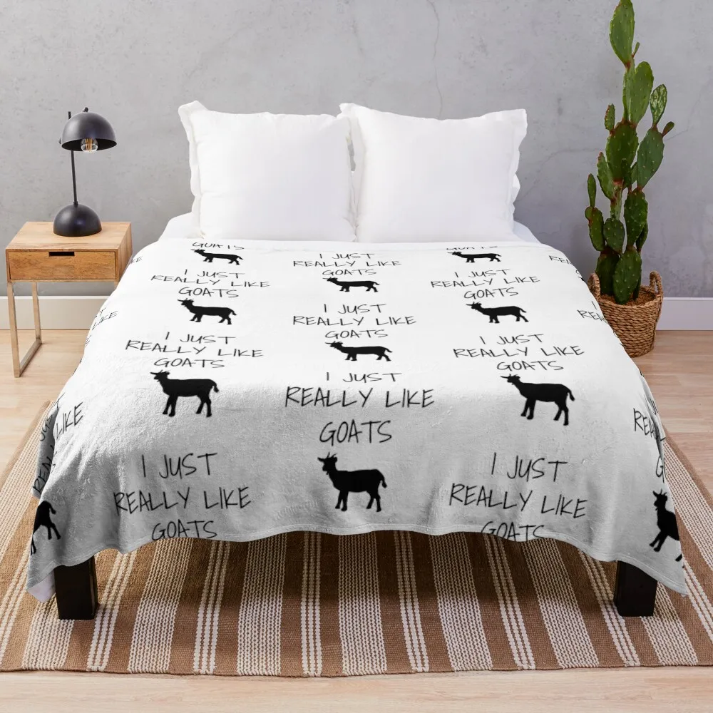 I Just Really Like Goats - Funny goat gift Throw Blanket anime Winter beds Quilt Thin Blankets For Baby Blankets