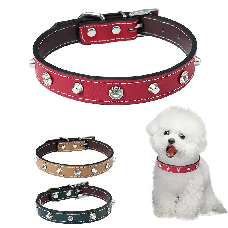 coleira-para-animais-de-estimacao-de-couro-com-strass-brilhante-–-coleira-macia-ajustavel-para-cachorro-e-gato-pequeno-medio-acesso-hipoalergenico-para-animais-de-estimacao