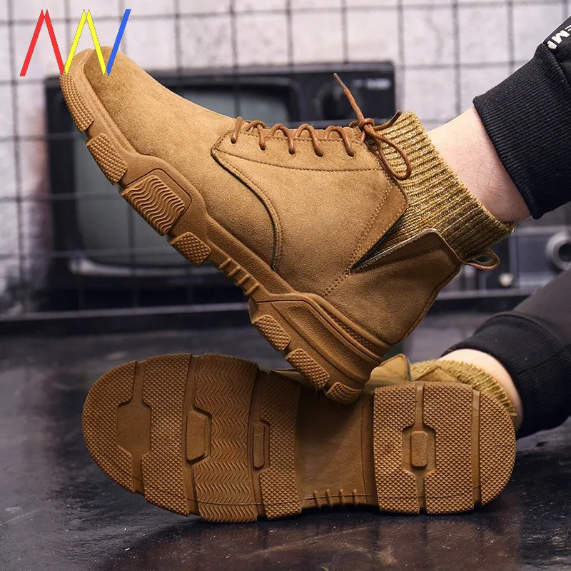 

Winter Men's Casual Ankle Boots Warm Comfortable Leather oes Faionable Long Coat Sle Stand Fit Spring 2026