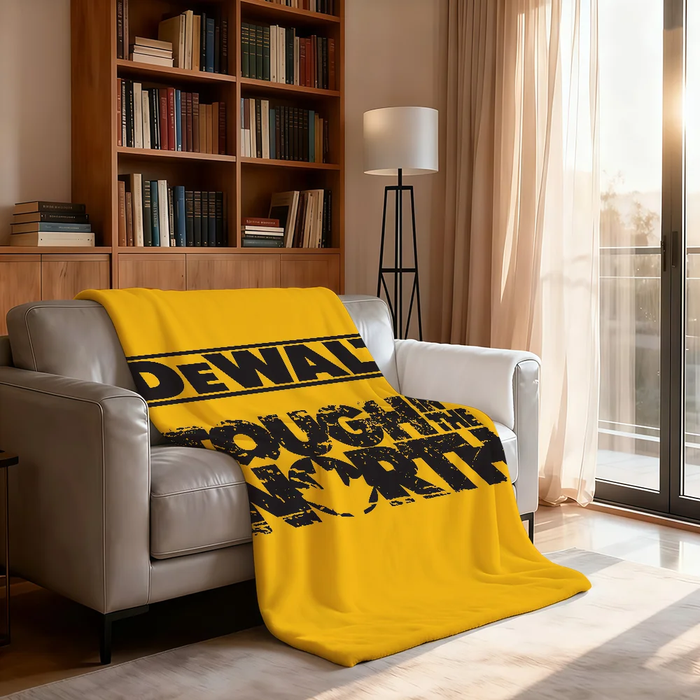 Classic Luxurious D-Dewalt-T Blanket Soft Throw Blanket for Home Bedroom Bed Sofa Picnic Travel Office Rest Cover Blanket Gift
