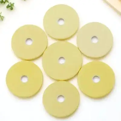 

16pcs Flute Pads Replacement 10.7Mm 15.2Mm 16.5-18.1Mm Light Yellow Cork For Woodwind Instruments Repair Open Hole Pad Set