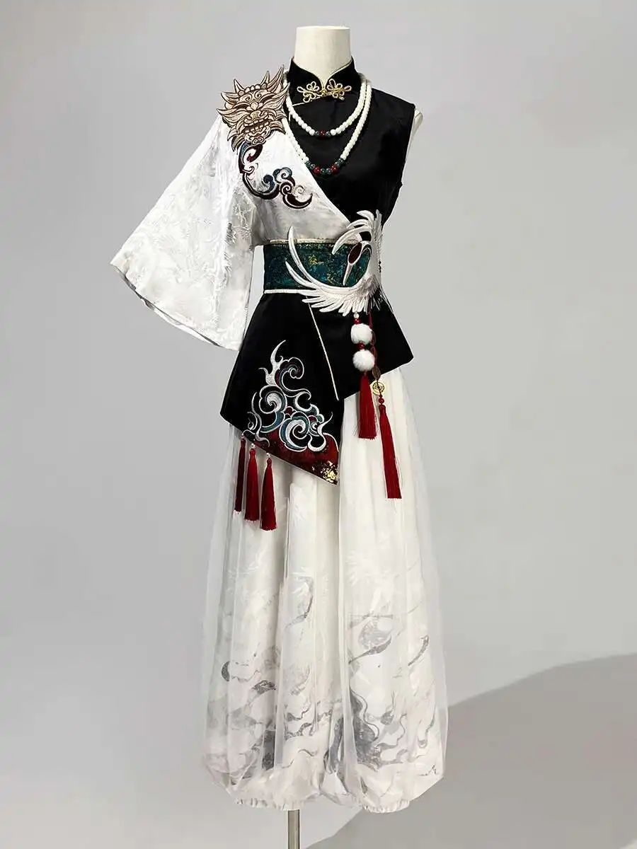 

Original Nuo National Style Chinese Style Genderless Hanfu Han Elements Womens fashion Tops Pants Suit