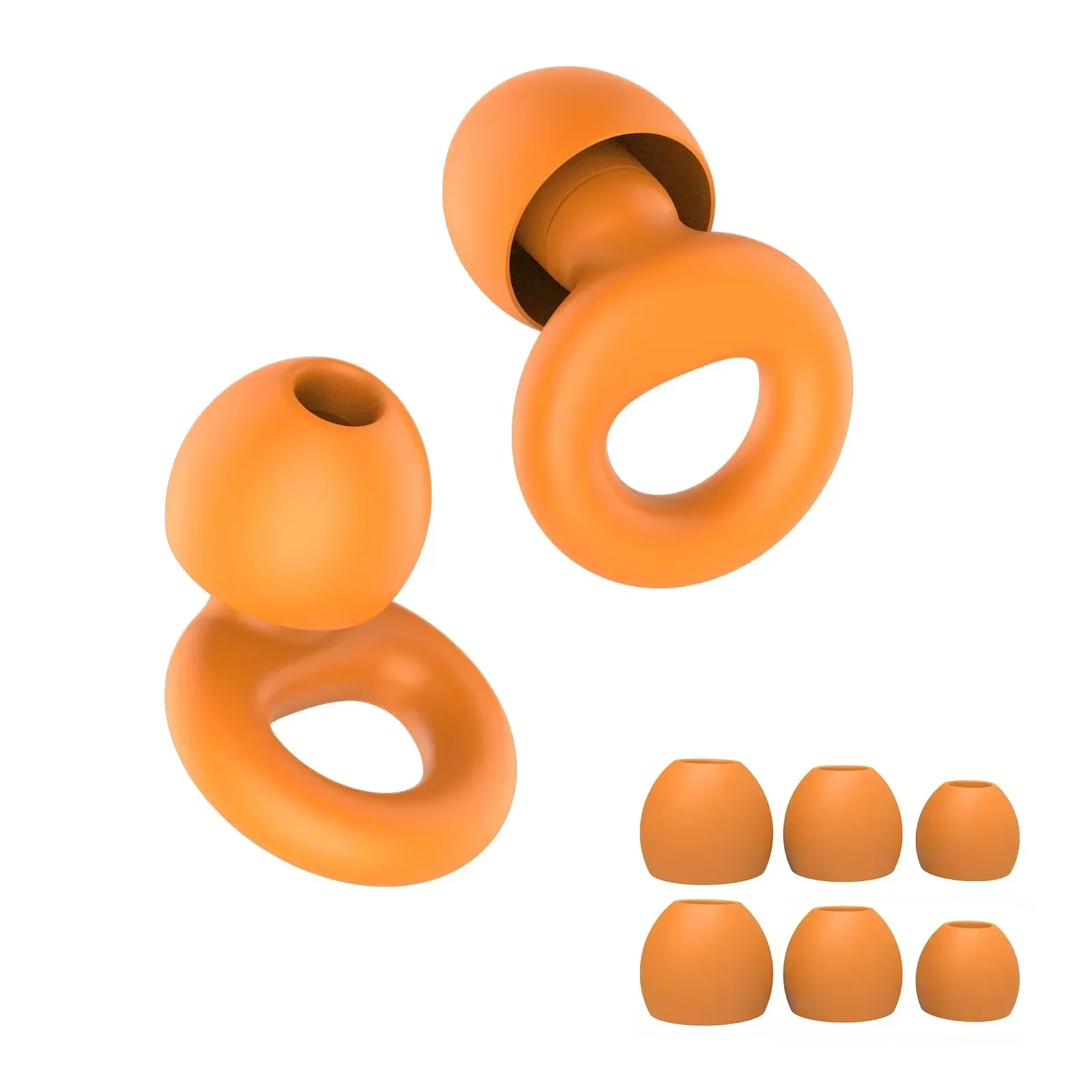 Super Soft Silicone Ear Plugs Reusable Noise Reduction Hearing Protection with Lanyard for Sleep Swim Work - 8 Ear Tips Included