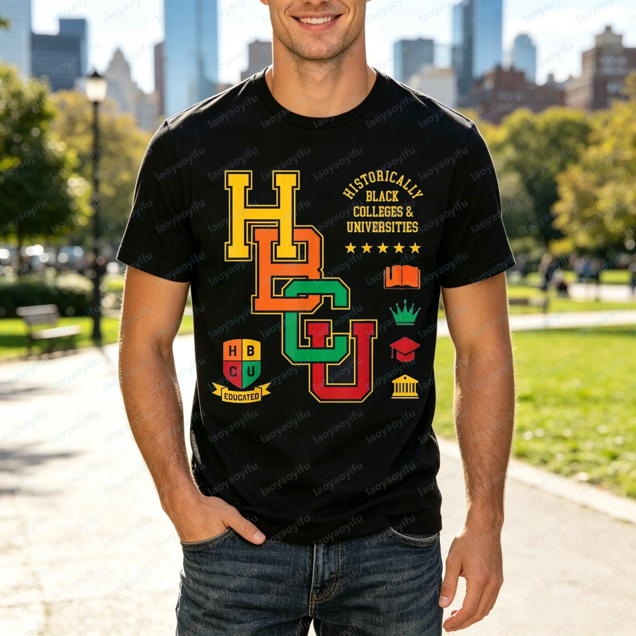 Men HBCU Alumni Graduate Graphic T-Shirt Soft Breathable All Seasons Comfort Casual Sports Short Sleeve Crew Neck Tee