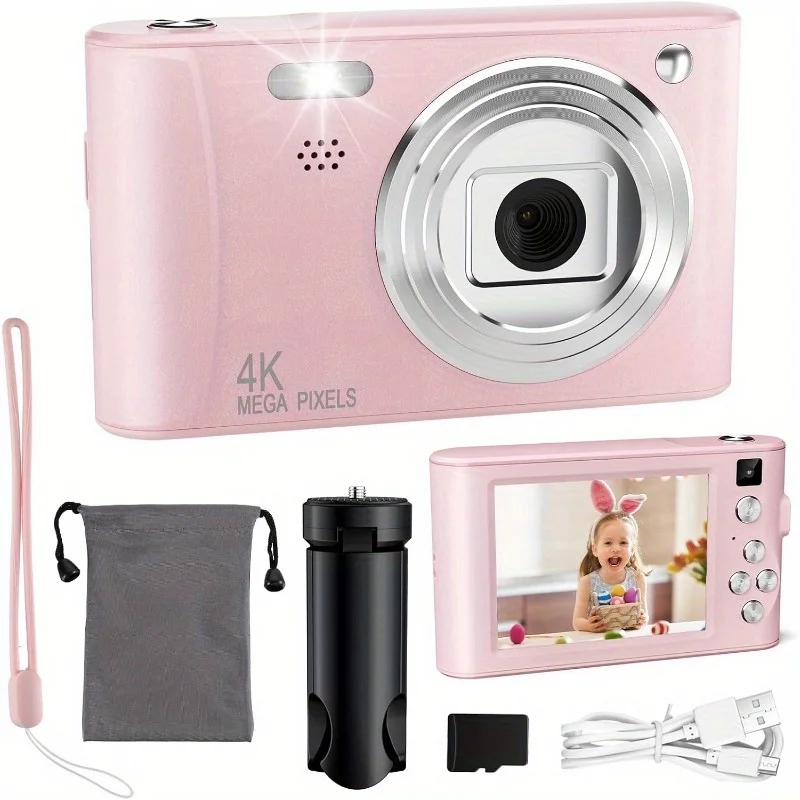 Kids Digital Camera for Girls Boys, 48MP 1080P Kids Camera with 32GB SD Card, Portable Toddler Camera with Puzzle Games Filters, Christmas Birthday Gifts for 3 4 5 6 7 8 9 10 11 12 Year Old Kids