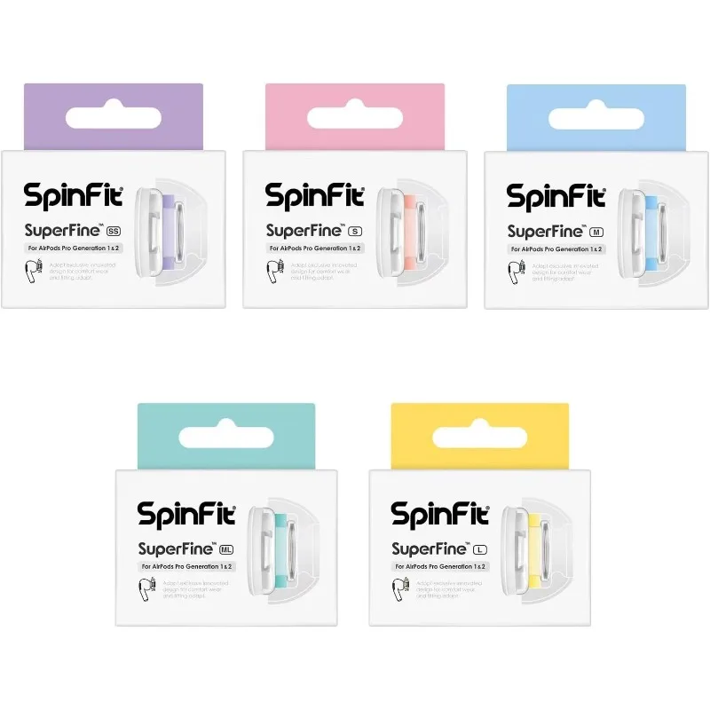 Obrázek 7: Spinfit superfine eartips komfort sluchátko tipy s adaptér design pro airpoding pro generace 1 & 2nz špunty do uší tipy