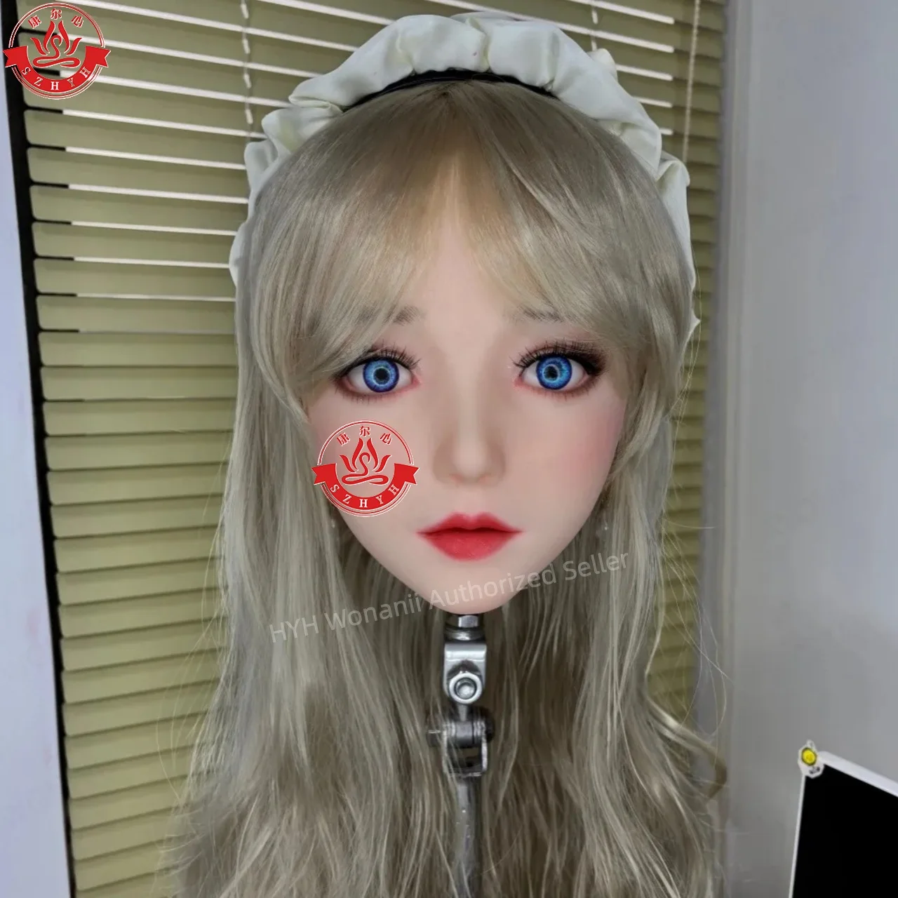 Won bisogni HYH-THB-KX-0028, interfaz M16, práctica de maquillaje de boca abierta, diseño de peinado, exhibición de joyería, TPE de grado alimenticio