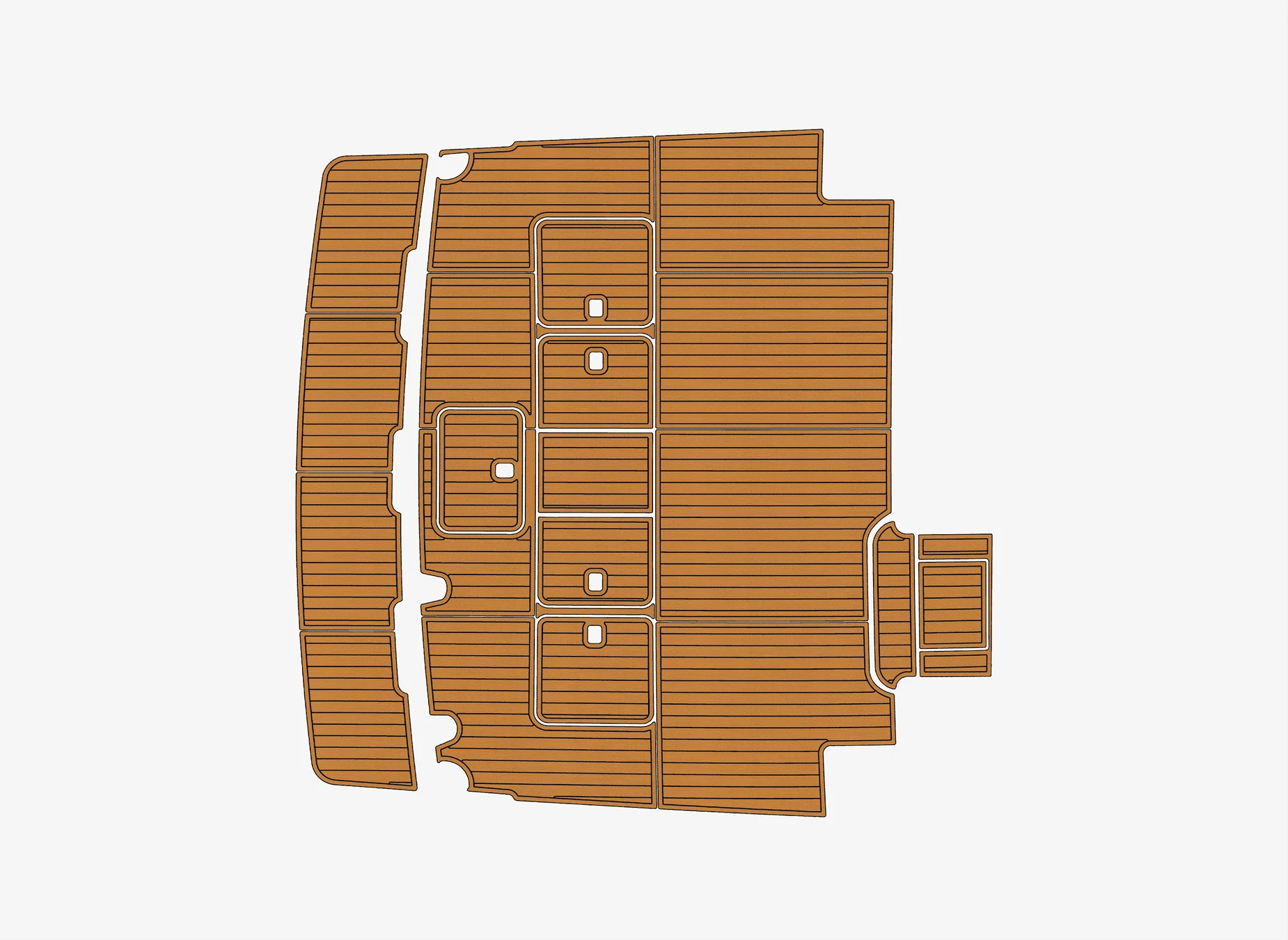 Anti-Skid EVA Faux Teak Self-Adhesive 6mm Boat Decking Pad for 2005 Viking 52 Yacht Cockpit Durable Marine Floor