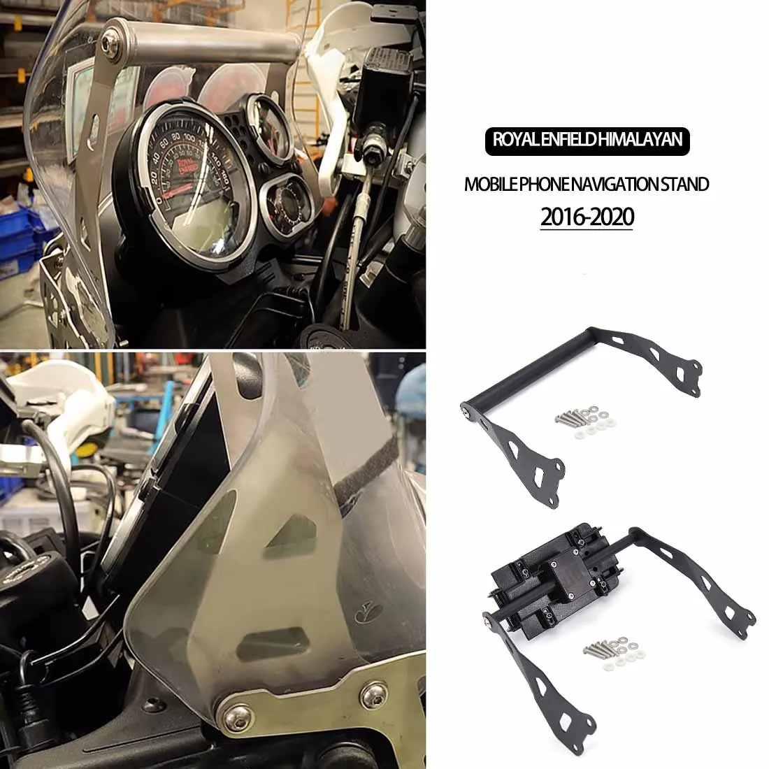 

For Royal Enfield Himalayan 2016-2020 Motorcycle GPS Phone Navigation Mount Bracket Handlebar Bar Extension Stand Holder