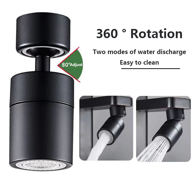 Washbasin 360° Rotary 2 Mode adjustable Splash proof Adapter Kitchen Sink Faucet Aerator Kitchen Faucet Spray Head Filter