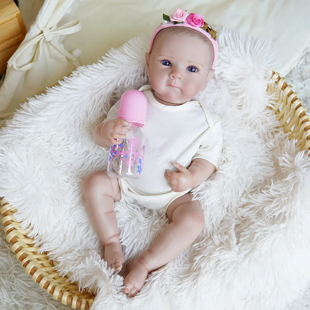 دمية تولد من جديد مقاس 18 بوصة، جسم أطفال مطاطي واقعي، هدية مهرجان للأطفال