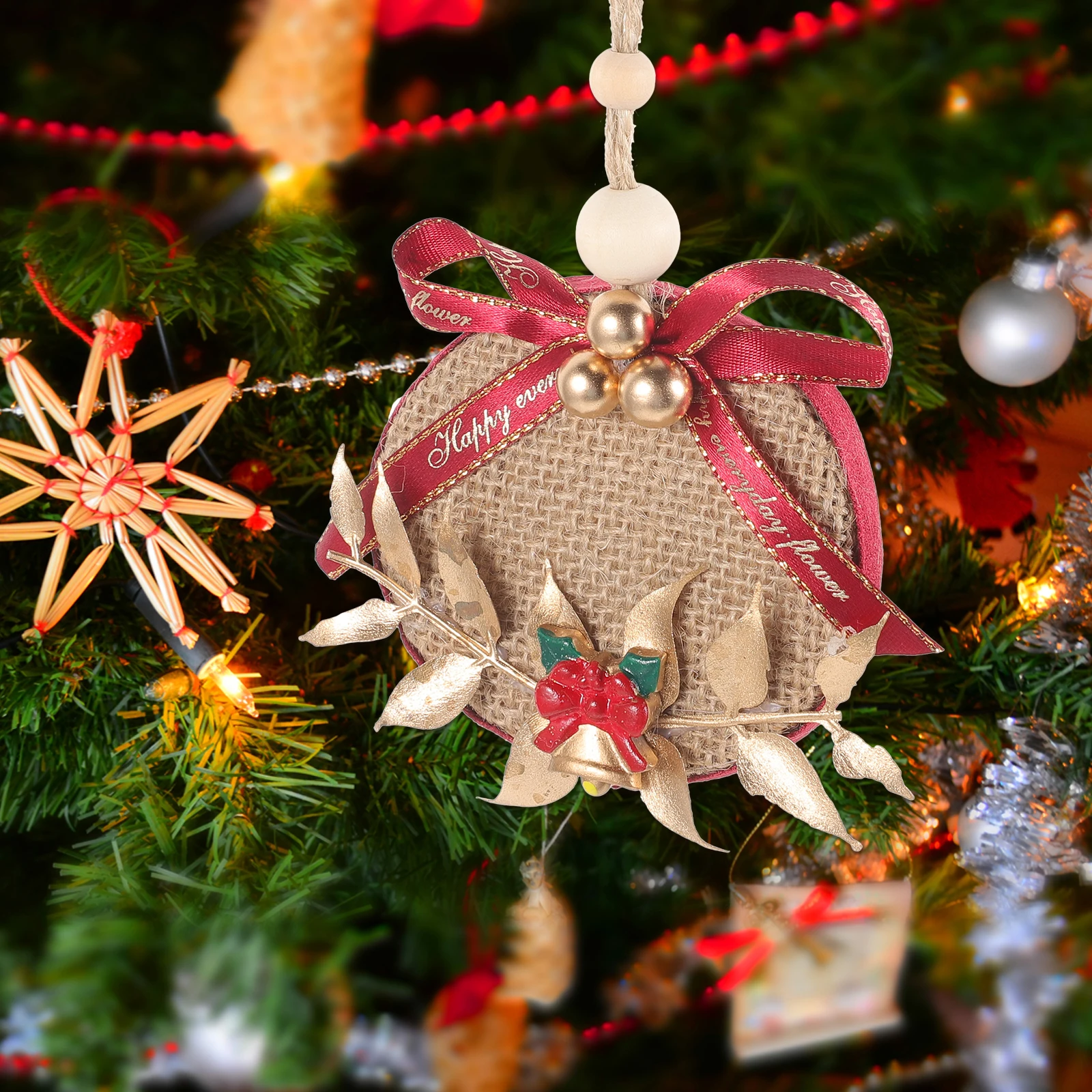 

Christmas Wooden Pendant Hanging Ornament Xmas Decoration Party Home Decor Creative Bright Color Xmas Hanging Decor