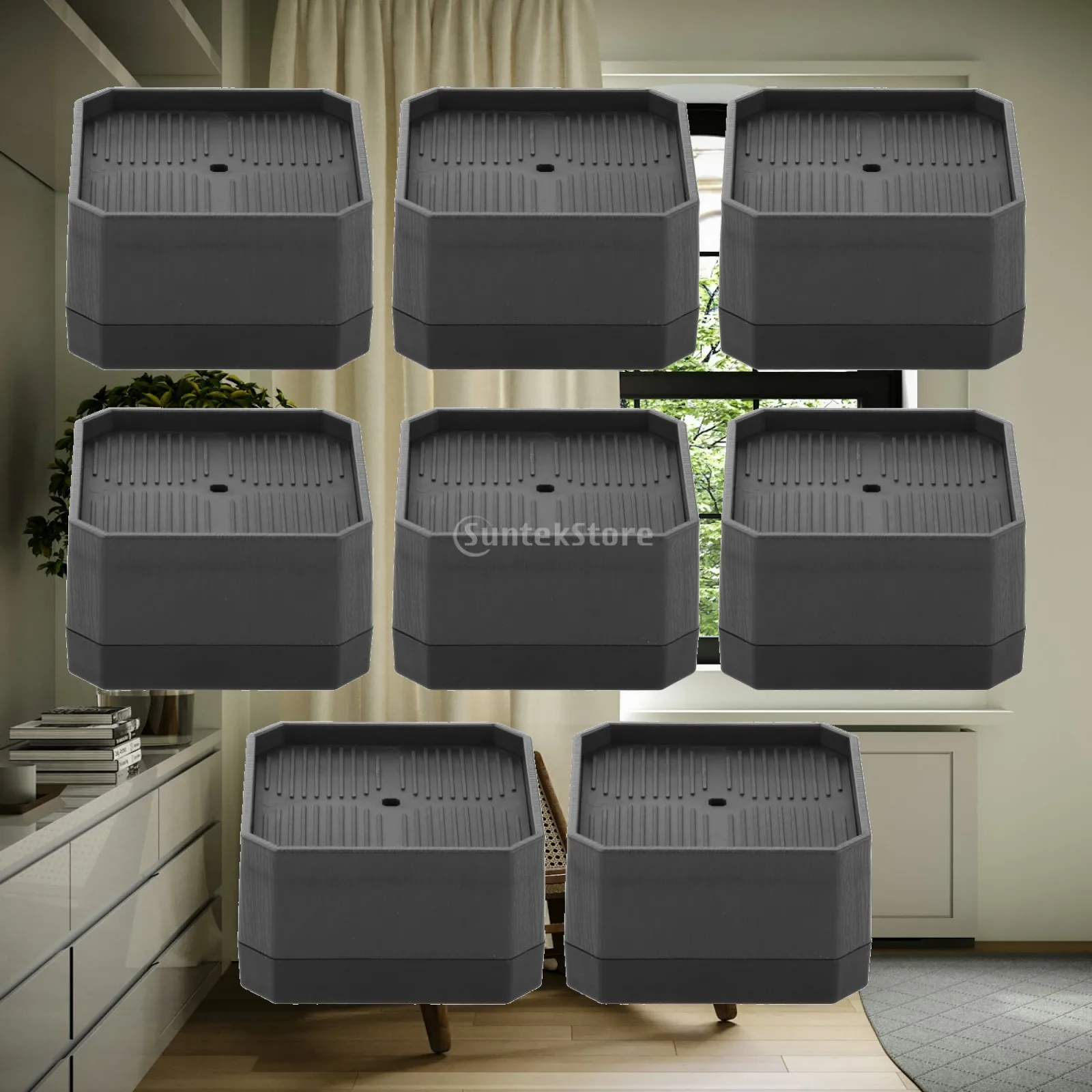 Non Slip Bed Risers Furniture Pads Furniture Leg Risers for Cabinet Bed Sofa