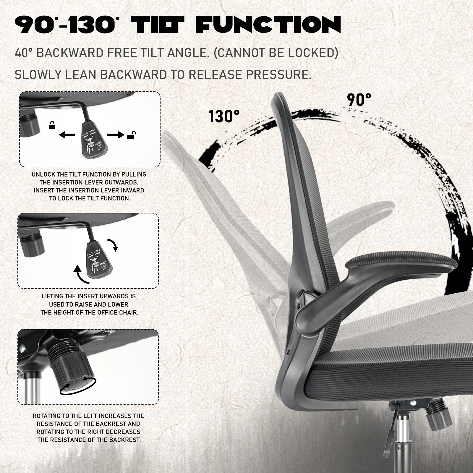 كرسي مكتب مريح من Durrafy، كرسي مكتب مع مساند للذراعين قابلة للتعديل، كرسي ألعاب، كراسي مكتب شبكية، أسود