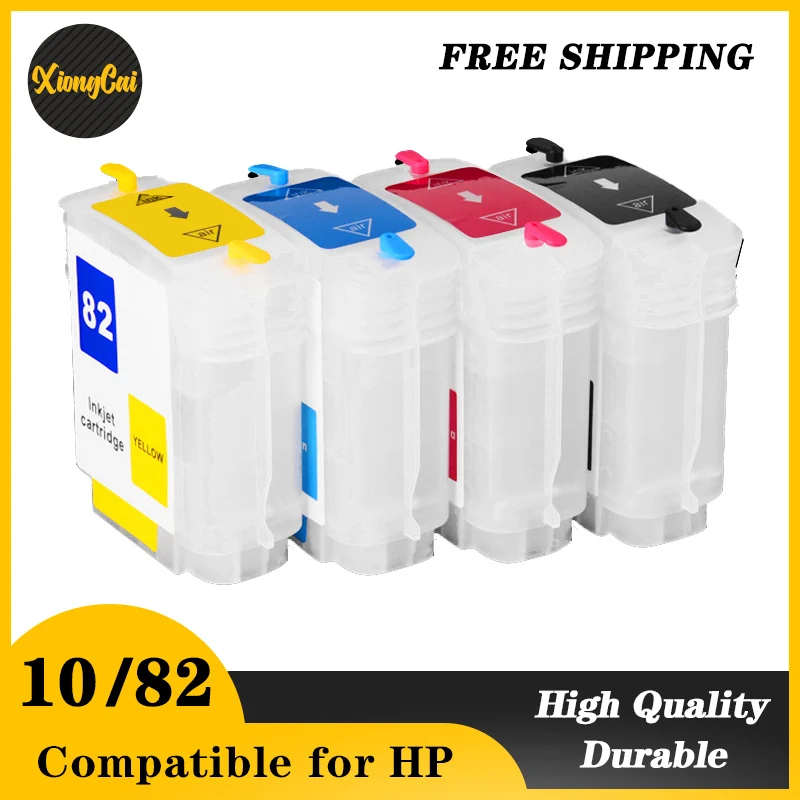 Refillable cartridge compatible for HP10 HP82 compatible for HP Designjet 10ps 20ps 120nr 50ps 500 800 sereis printers