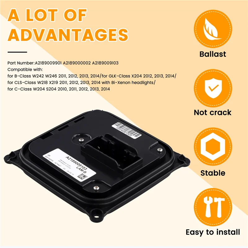 

A20K-A2189009103 High Performance Headlight Ballast Led Headlight Module Control Unit For Mercedes-Benz B C CLS GLK Class