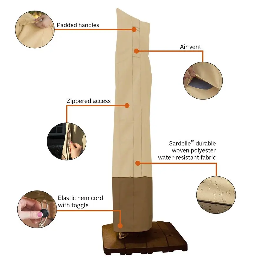 

Accessories Veranda WaterResistant 13 Foot Offset Patio Umbrella amp Frame Cover, Patio Furniture Covers