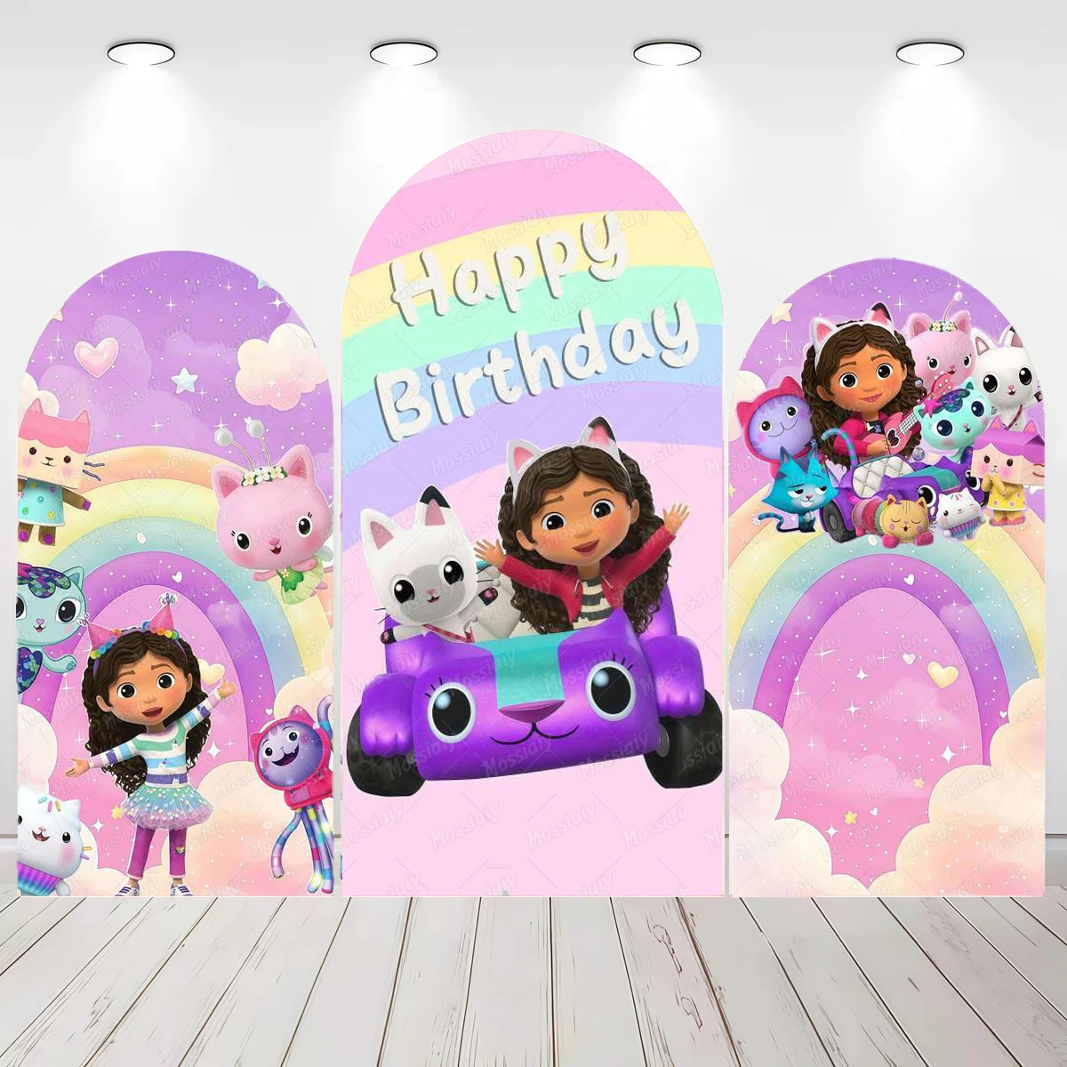 Toile de fond colorée pour maison de poupée, décoration de fête d'anniversaire pour enfants, accessoires de photographie pour studio photo