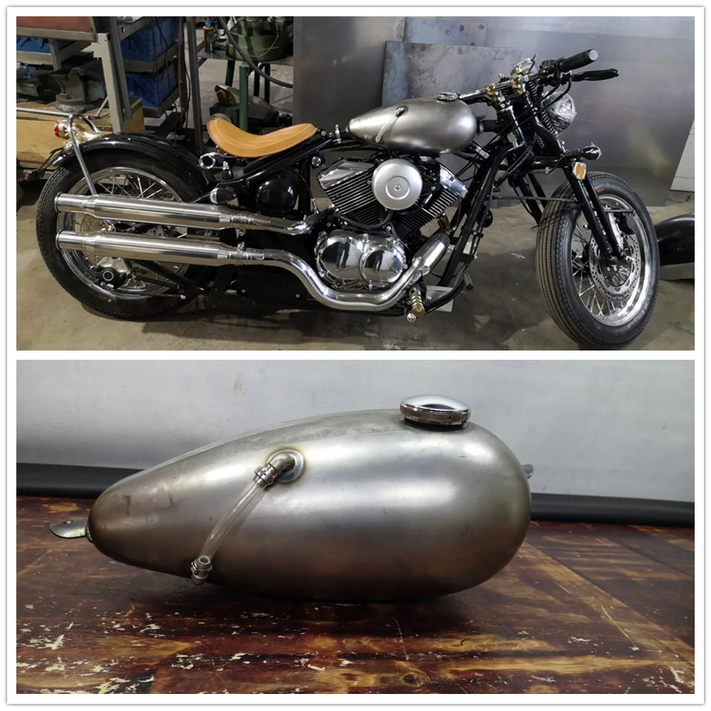 8L Universal Petrol Gas Fuel Tank For Motorbike Motorcycle Gastank Vintage W/ Cap Retro Modified Fuel Oil Can