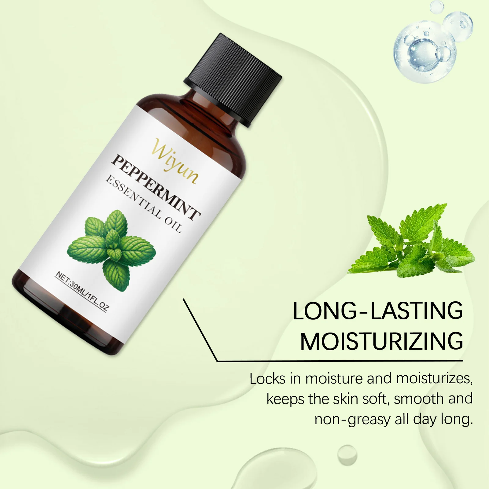 

Peppermint Essential Oil Facial Skin Deep Hydrating Moisturizing Help Sleep Stress Relief Muscle Relaxing Massage Oil Body Care