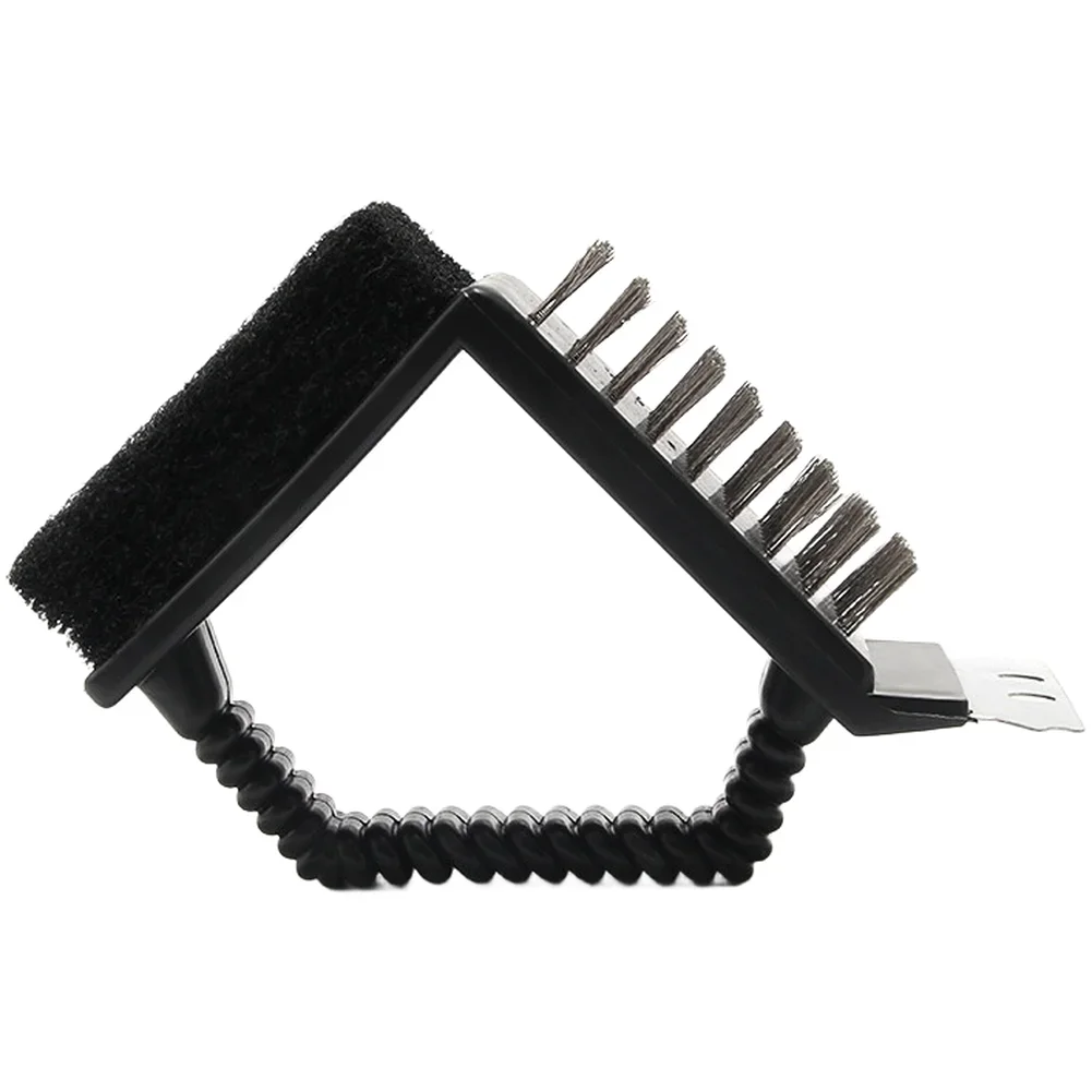 Stainless Steel Wire BBQ Grill Cleaning Brush With Sponge Multi Purpose Scrubber Non-stick  Cleaning Brushes Barbecue Accessorie