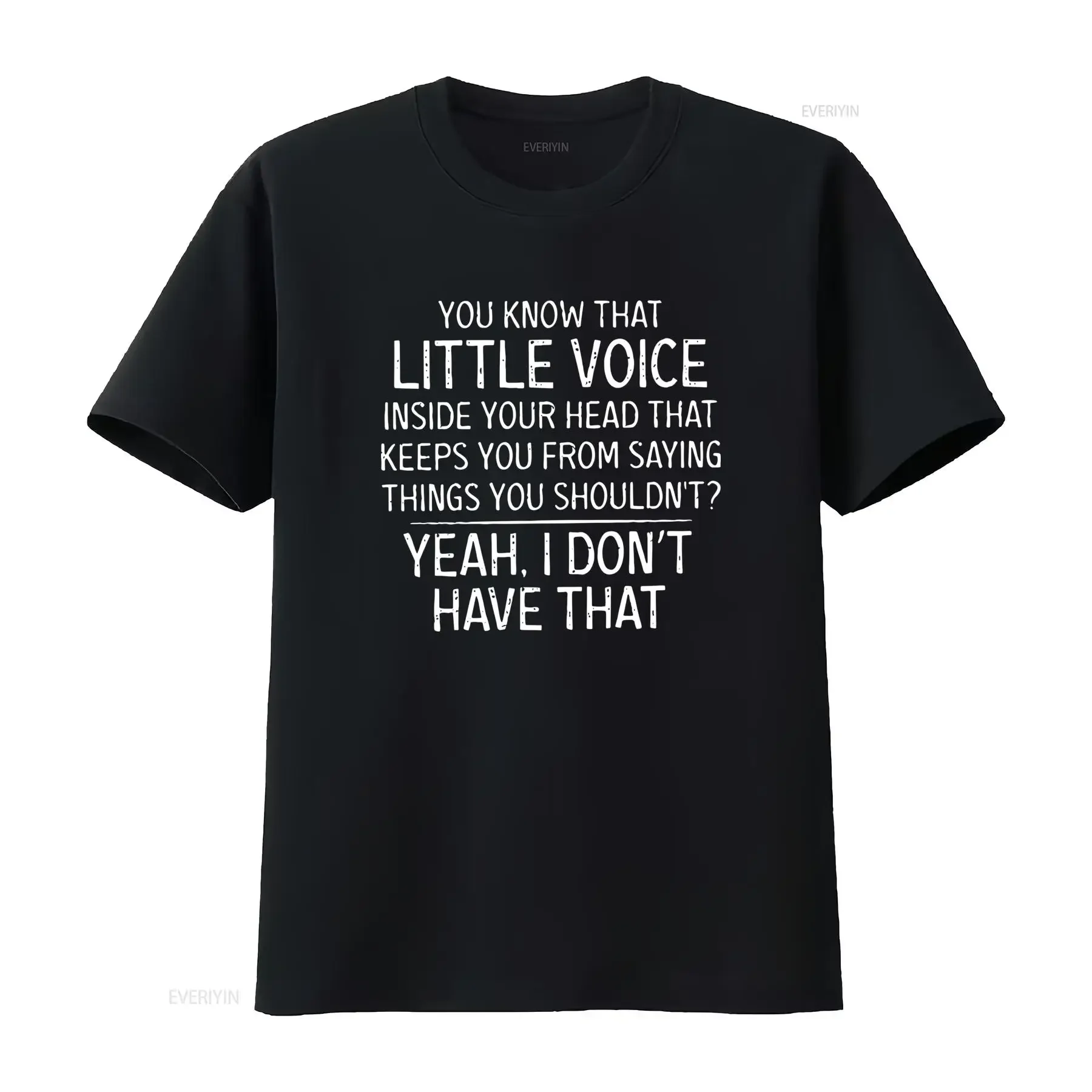 Plus Size Little Voice Print T Shirt Casual Crew Neck Top for Spring Summer Slight Stretch Fabric Regular Fit vintage Washed