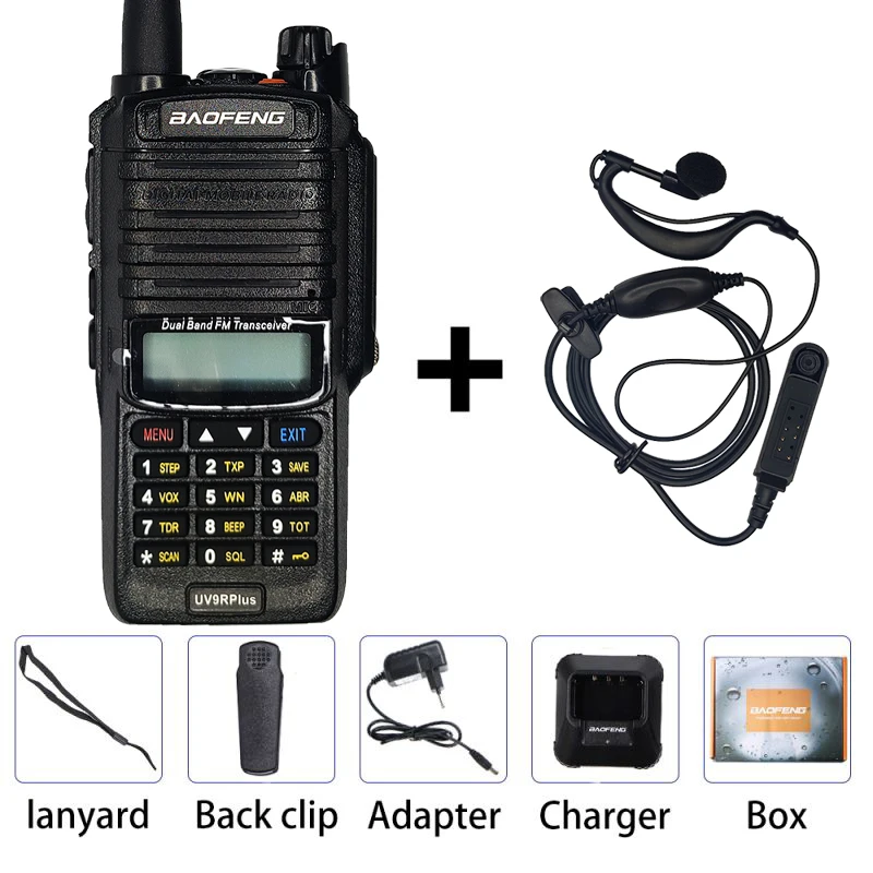 Baofeng Walkie Talkie UV-9R Plus 10W Waterproof Portable radios am fm Two Way Radio for Walkie Talkie Portable Hunting CB Radio