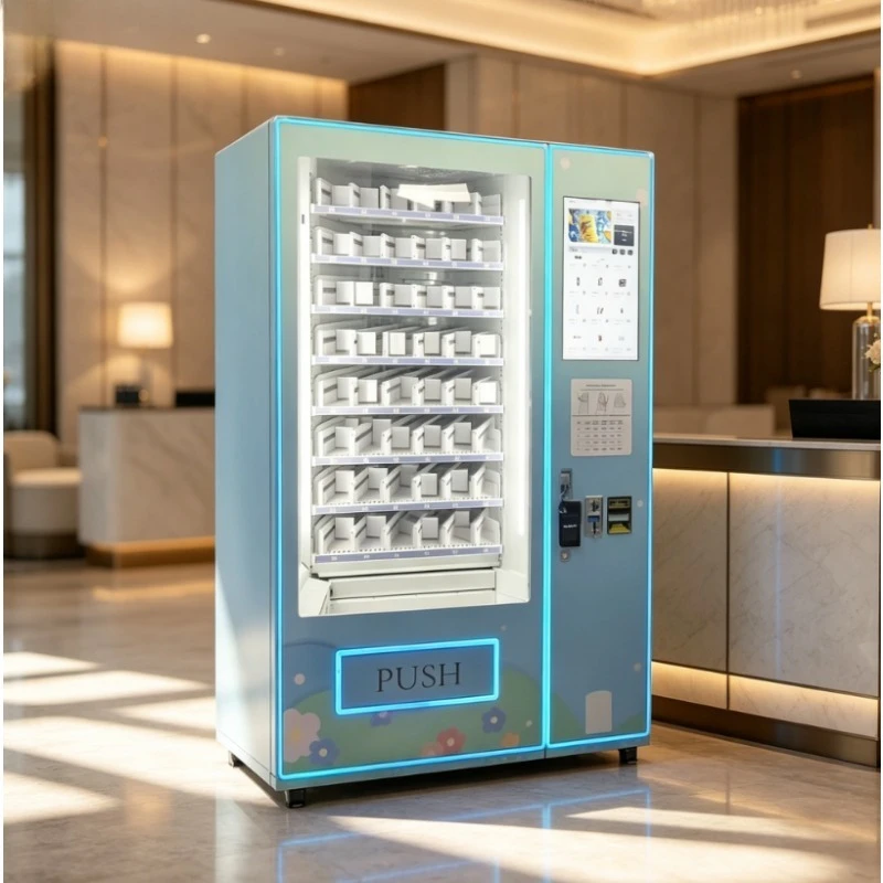 Customized Touch Screen Cosmetic Beauty Vending Machine Elevator Delivery Safe for Retail Shopping Mall Business