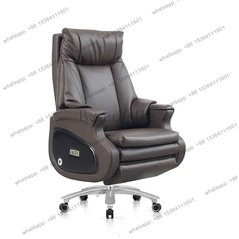 Office reclining home comfort sedentary office chair president chairperson electric chair leather