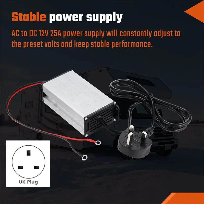 For 5KW 8KW All-In-One Air Diesel Heater 220V To 12V Power Converter Adapter For Car Truck Camper Heater UK Plug