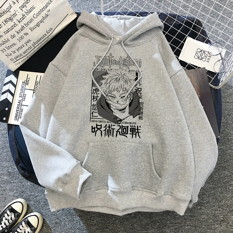 Hoodies Japanese Anime Manga Jujutsu Kaisen Hoodies Hoodie Cartoon Streetwear Gojo Satoru Yuji Itadori Sweatshirt Male Unisex