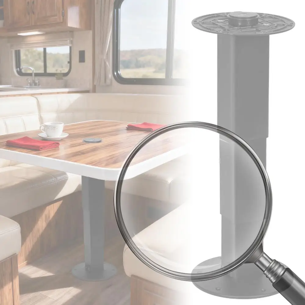 

Table Pedestal Adjustable Pneumatic RV Table Pedestal Stand with Gas Lift Versatile Table Pedestal Aluminum Alloy for RV Boat