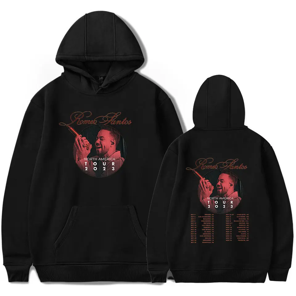 Romeo Santos Tour 2023 Hoodies Women Men Long Sleeve Pullovers Sweatshirt Singer Tour Clothes