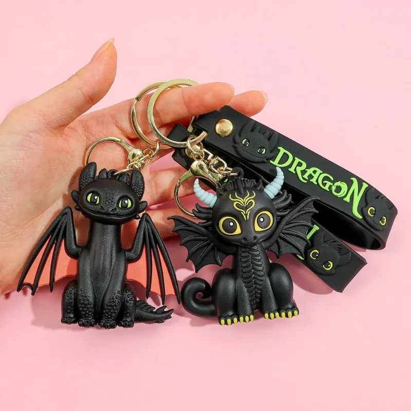 

How To Train Your Dragon Cute Cartoon Keychain PVC Soft Rubber Toy Fashion Bag Luggage Hanging Decoration Ornament Gift