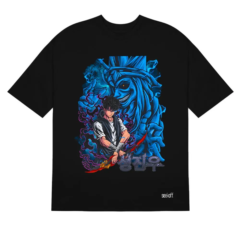 Solo Leveling Shadow Assassin T-Shirt - Fierce Anime Graphic Design