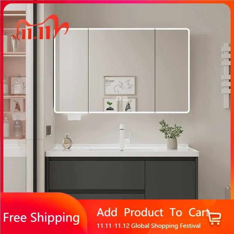 

Compact Bathroom Vanity Replica Sink Drawer Cabinet Storage Shelf Wall Towel Space Saving Organizer Gabinete Trendy Furniture