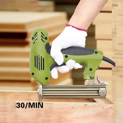 1800W Electric Stapler Furniture Construction Nail Gun Tacker Staples Nails Power Tool for Home Upholstery DIY U Nail Air Nailer