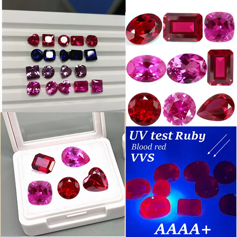 Boxed Pretty Ruby Glow Under UV Light Marquise Cut Gemstone for Jewelry Making DIY Gem Chic Stone