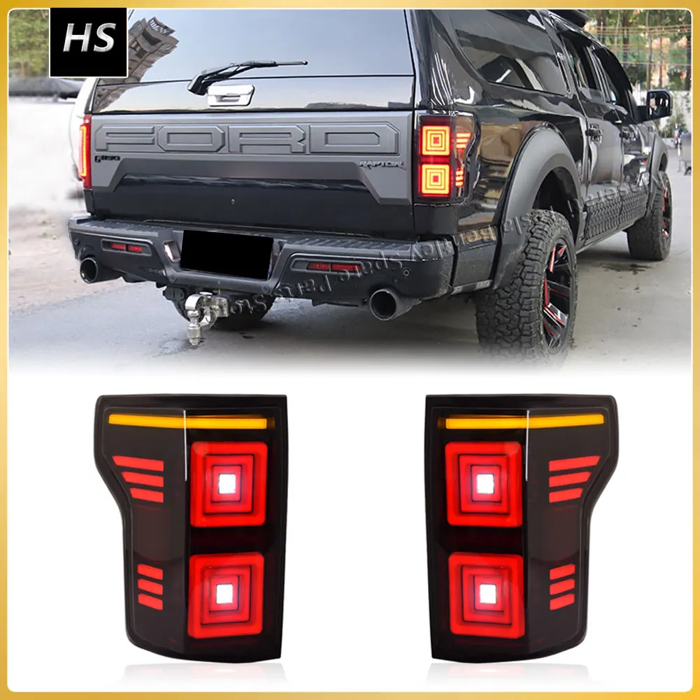 For Ford Raptor F150 LTD Modification 2017-2020 LED Taillight Assembly Flowing Turn Brake DRL Rear Tail Lights vehicle Lamp