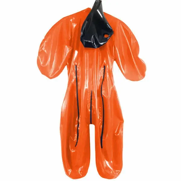 

Latex Catsuit Rubber Gummi Orange Sexy Cosplay Einfarbig Overall Bodysuit 0.4mm