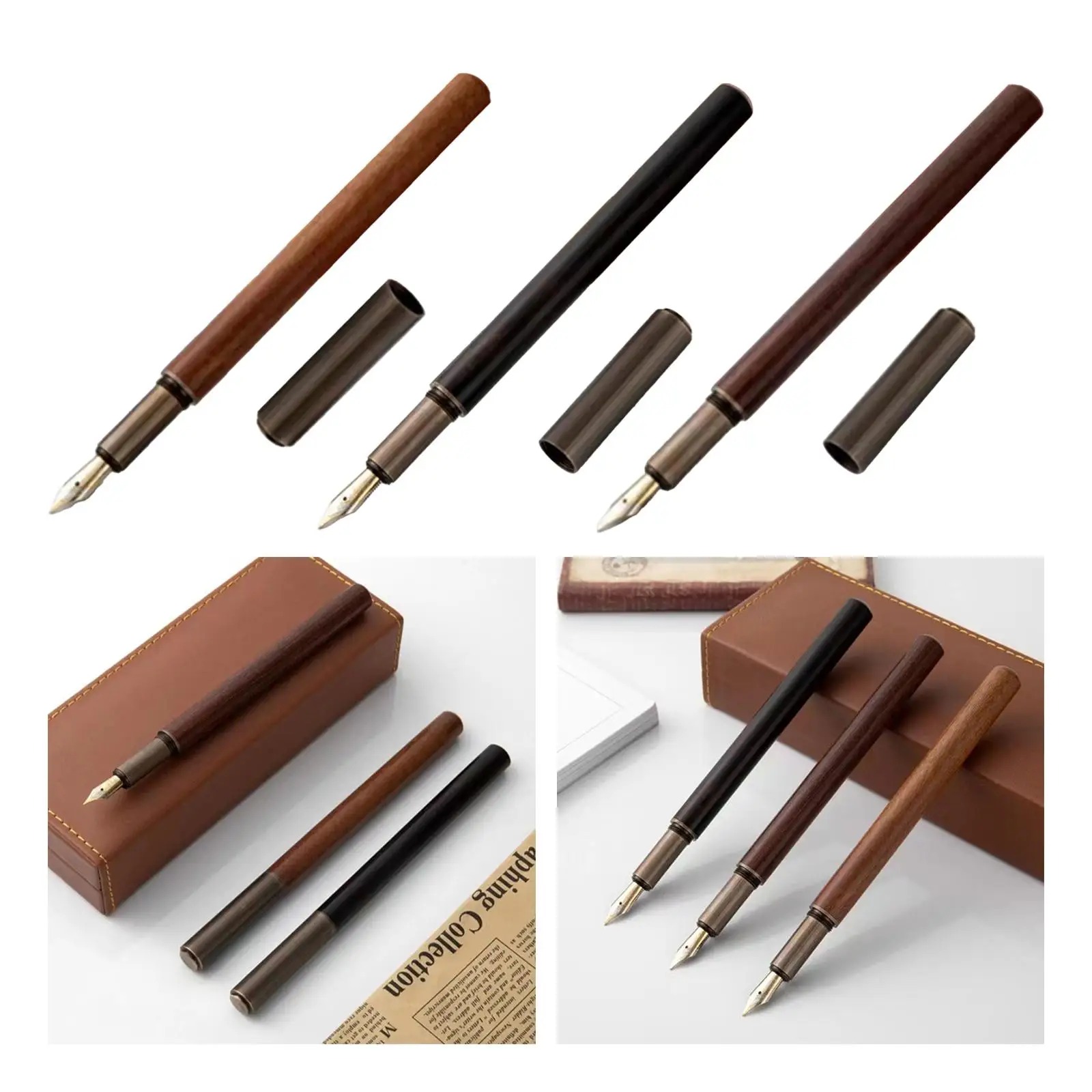 

Fountain Pen Retractable Short Paragraph Metal 0.5mm Men Women Writting Pen