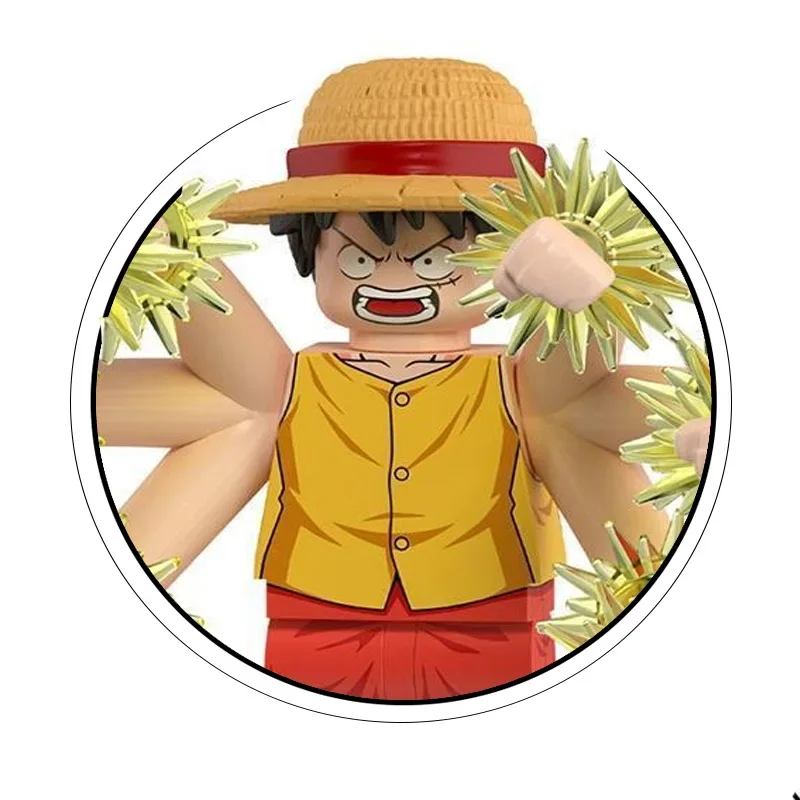 One Piece Bausteinset, Luffy Zorro Shan Zhi zusammengebaute Puppen, sammelbare Actionfiguren, Kinderspielzeug und Geschenke. – Detail 13