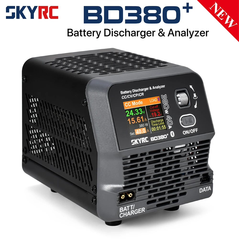 SKYRC BD380+ Battery Discharger Analyzer 380W 40A 40V Four Modes CC/CP/CR/CV Battery Burst Power Boosted Designed for RC Models