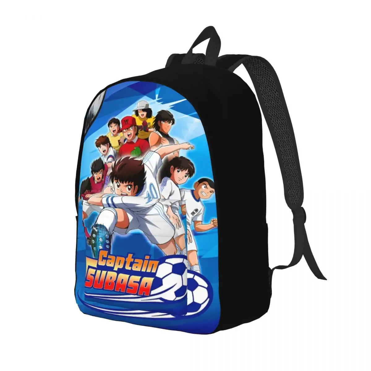 Captain Tsubasa  Football Team Backpack for Men Women Cool High School Business Daypack Anime Laptop Canvas Bags Durable