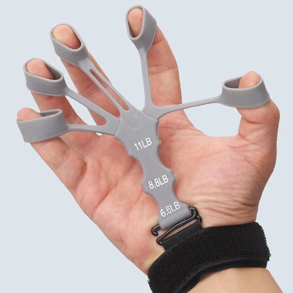 Nuevo Entrenador de Dedos de Silicona, Estirador de Muñeca de 5 Dedos, Recuperación de Fuerza de Dedos, Entrenador de Flexión y Extensión, Ajustable