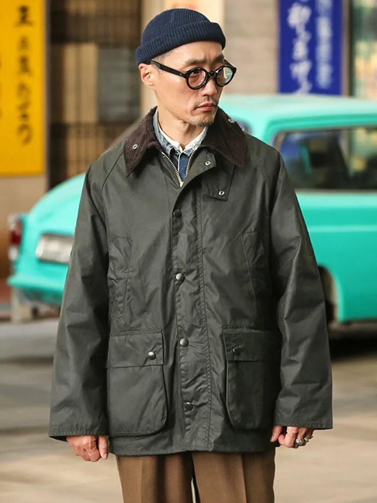 Chaqueta de Caza Casual Estilo Británico Sin Encerado para Hombre y Mujer, Impermeable, con Forro a Cuadros, Talla Grande, pa...